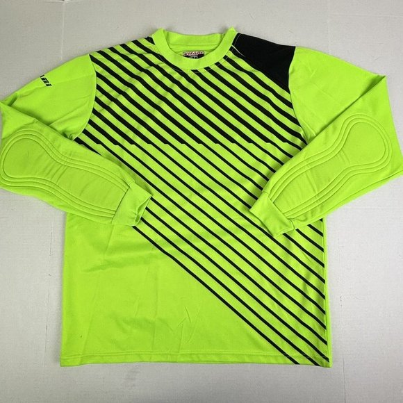 Vizari Arroyo Soccer Shirt Goalkeeper Long Sl Men’s Large‎ Neon Green Padded EUC - Picture 1 of 5